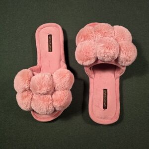 Pink Fluffy Women's Slippers